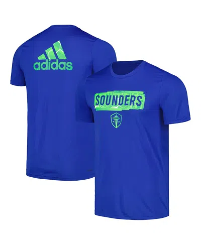 Adidas Originals Men's Blue Seattle Sounders Fc Local Pop Aeroready T-shirt