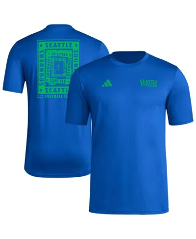 Adidas Originals Men's Blue Seattle Sounders Fc Local Wrap T-shirt