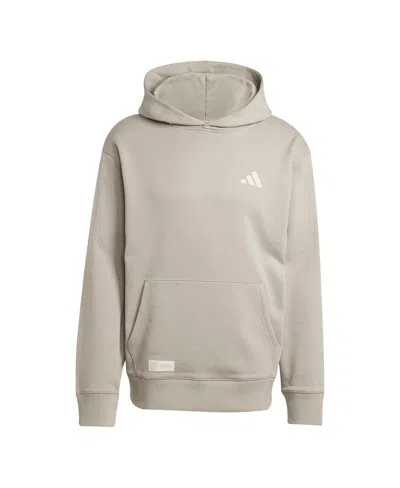 Adidas Originals Men's Brown Mercedes-amg Petronas F1 Team Fan Wear Premium Pullover Hoodie