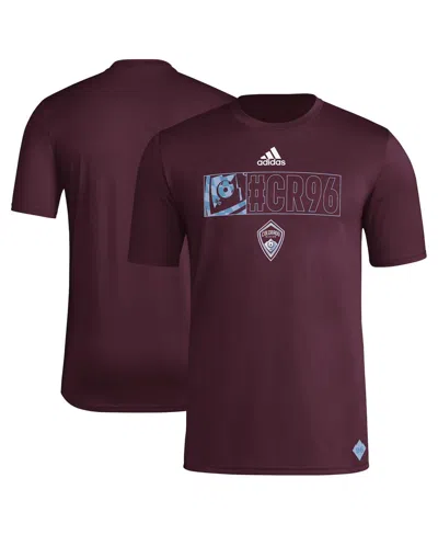 Adidas Originals Men's Burgundy Colorado Rapids 2024 Jersey Hook Aeroready T-shirt In Purple