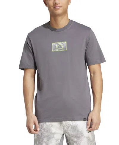 Adidas Originals Men's Camo Box Graphic T-shirt In Gray
