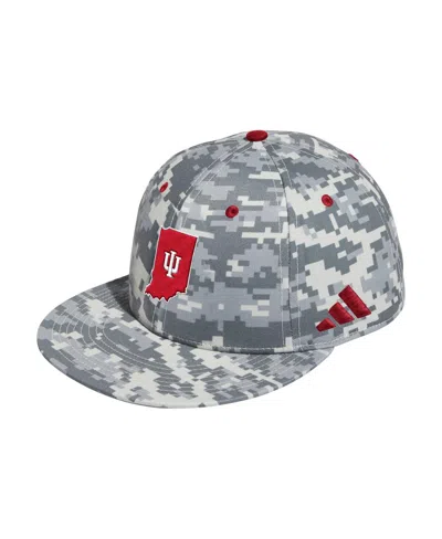 Adidas Originals Men's Camo Indiana Hoosiers On-field Fitted Baseball Hat