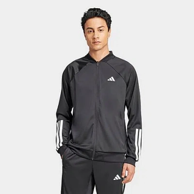 Adidas Originals Men's Club Tennis 3-stripes Knit Jacket In Black