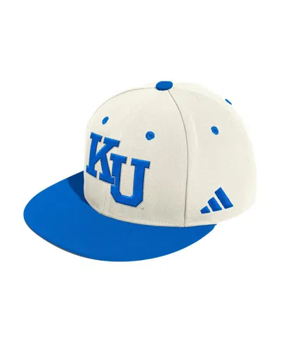 Adidas Originals Men's Cream Kansas Jayhawks On-field Fitted Baseball Hat