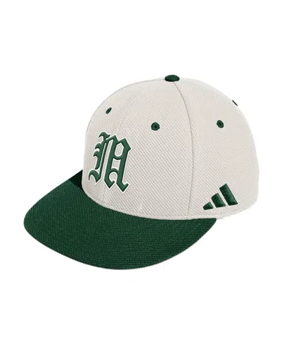 Adidas Originals Men's Cream Miami Hurricanes On-field Fitted Baseball Hat In White