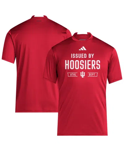 Adidas Originals Men's Crimson Indiana Hoosiers 2025 Training Performance Team T-shirt In Red