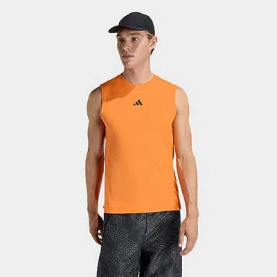 Adidas Originals Men's D4t Power 3-stripes Tank Top In Orange