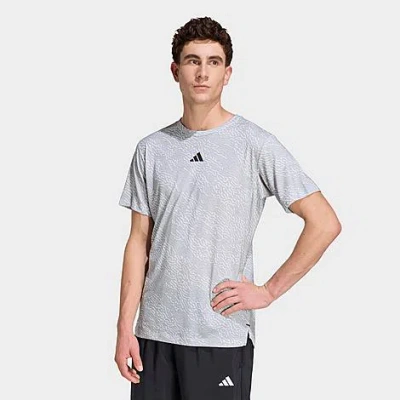 Adidas Originals Men's D4t Primelift Allover Print T-shirt In Gray