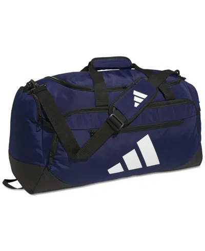 Adidas Originals Men's Defender Logo Duffel Bag In Team Navy Blue 2