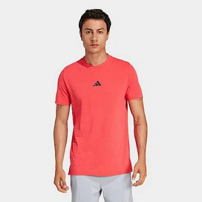 Adidas Originals Men's Designed For Training Workout T-shirt In Red