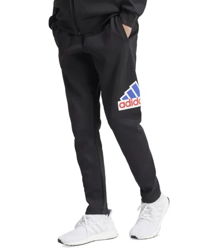 Adidas Originals Men's Drawstring Logo Graphic Jogger Pants In Black