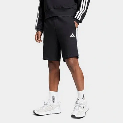Adidas Originals Men's Essentials 3-stripes Fleece Shorts In Black
