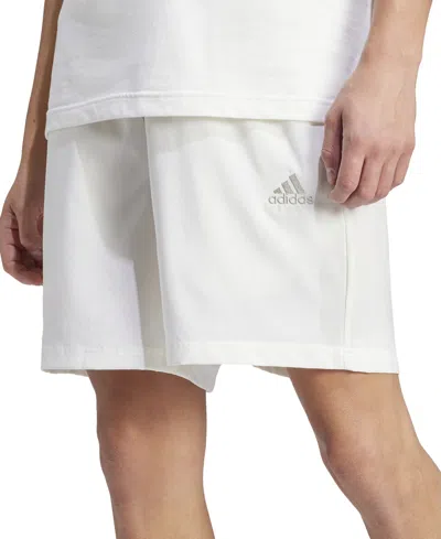 Adidas Originals Men's Essentials Aeroready Chelsea 7" Logo Shorts In Off White