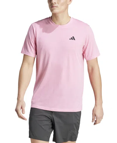 Adidas Originals Men's Essentials Feel Ready Logo Training T-shirt In Bliss Pink,black