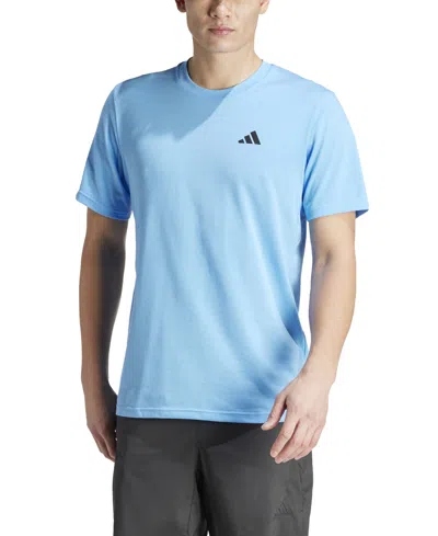 Adidas Originals Men's Essentials Feel Ready Logo Training T-shirt In Blue Burst,black