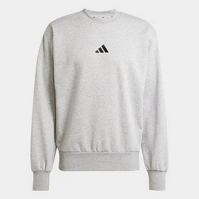 Adidas Originals Men's Essentials Feelcozy Fleece Crewneck Sweatshirt In Gray