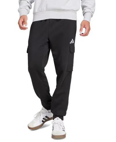 Adidas Originals Men's Essentials Fleece Cargo Pants In Black