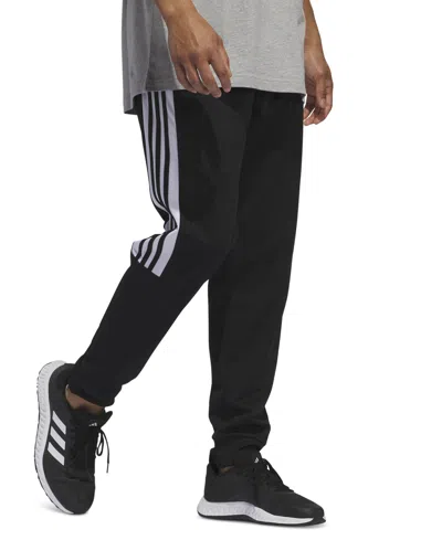Adidas Originals Men's Essentials Regular-fit Colorblocked Tricot Joggers In Black,wht