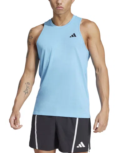 Adidas Originals Men's Essentials Slim-fit Feelready Training Tank In Blue