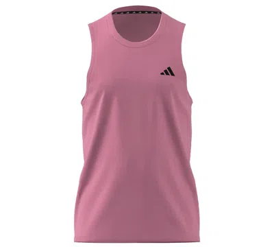 Adidas Originals Men's Essentials Slim-fit Feelready Training Tank In Bliss Pink,black
