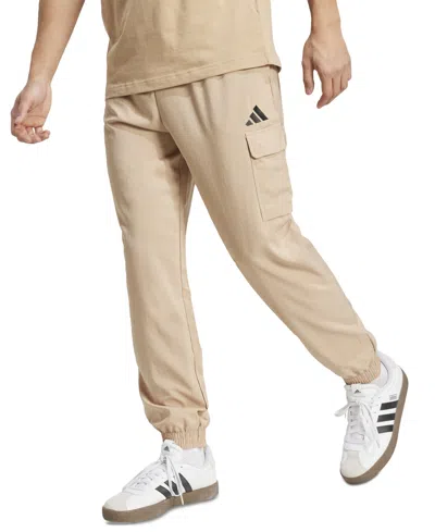 Adidas Originals Men's Essentials Small Logo Cargo Pants In Gold
