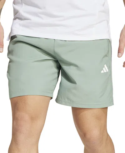 Adidas Originals Men's Essentials Training Shorts In Silgrn,whi