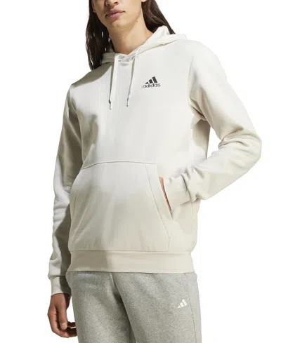 Adidas Originals Men's Feel Cozy Essentials Fleece Pullover Hoodie In Alumin