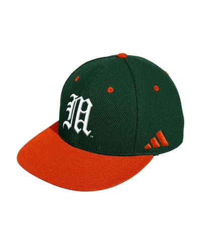 Adidas Originals Men's Forest Green Miami Hurricanes On-field Fitted Baseball Hat