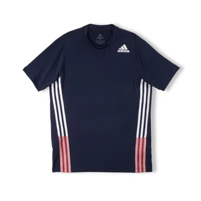 Adidas Originals Men's Freelift 3-stripes T-shirt In Blue