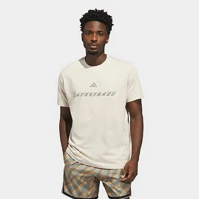 Adidas Originals Men's Game Of Thorns Graphic Basketball T-shirt In White