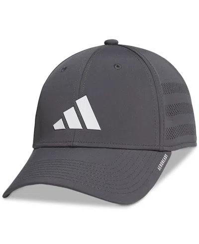 Adidas Originals Adidas Gameday 4 Aeroready Stretch Fit Baseball Cap In Grey Six,white