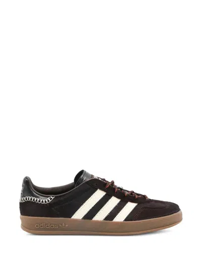 Adidas Originals Adidas By Wales Bonner Gazelle Pony Sneakers In Burgundy
