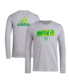 Adidas Originals Men's Gray Austin Fc Local Pop Aeroready Long Sleeve T-shirt In Gray