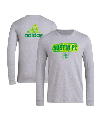 Adidas Originals Men's Gray Austin Fc Local Pop Aeroready Long Sleeve T-shirt