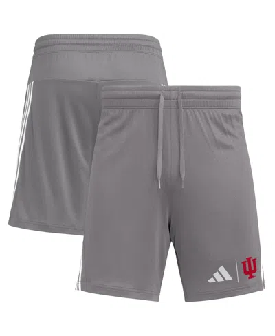 Adidas Originals Kids' Men's Gray Indiana Hoosiers Aeroreadyâ 7" Shorts