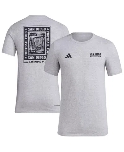 Adidas Originals Men's Gray San Diego Fc Local Wrap T-shirt