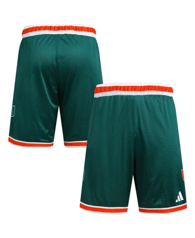 Adidas Originals Men's Green Miami Hurricanes Swingman Replica Basketball Shorts