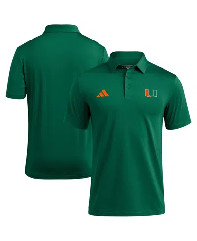 Adidas Originals Adidas Green Miami Hurricanes Ultimate 365 Polo