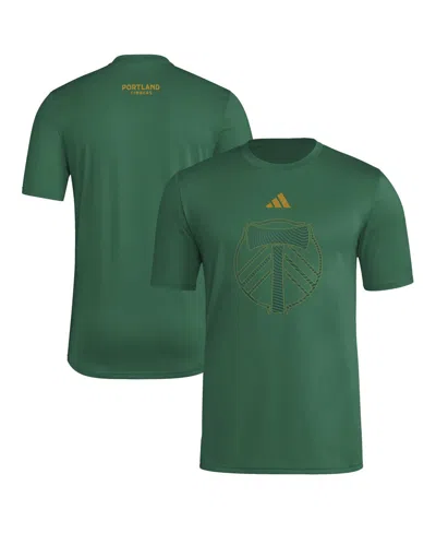 Adidas Originals Men's Green Portland Timbers 2025 Jersey Hook Aeroready T-shirt