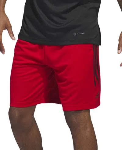Adidas Originals Men's Legends 3-stripes 11" Basketball Shorts In Btr Scarlet,blk