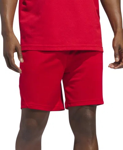 Adidas Originals Men's Legends 3-stripes 11" Basketball Shorts In Red,black