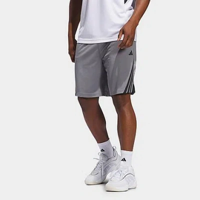 Adidas Originals Men's Legends 3-stripes Basketball Shorts In Gray