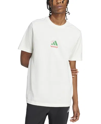 Adidas Originals Men's Lounge Pizza Graphic T-shirt In White
