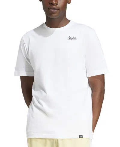 Adidas Originals Men's Lounge Still Life Bowl Graphic T-shirt In White