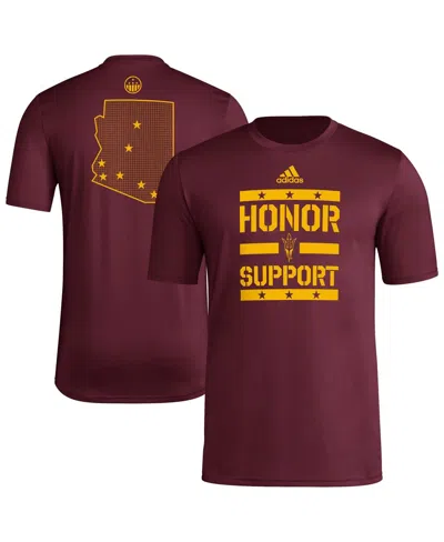 Adidas Originals Men's Maroon Arizona State Sun Devils Honor Support Pre-game T-shirt
