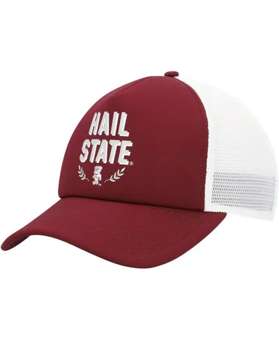 Adidas Originals Men's Maroon Mississippi State Bulldogs Phrase Foam Front Trucker Adjustable Hat