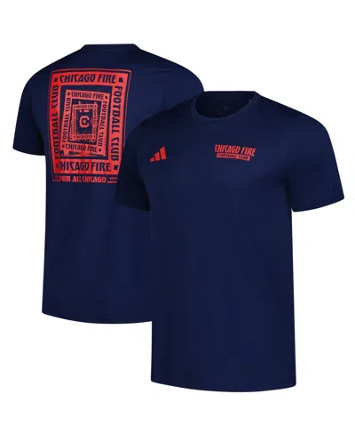 Adidas Originals Men's Navy Chicago Fire Local Wrap T-shirt In Blue