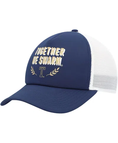 Adidas Originals Men's Navy Georgia Tech Yellow Jackets Phrase Foam Front Trucker Adjustable Hat