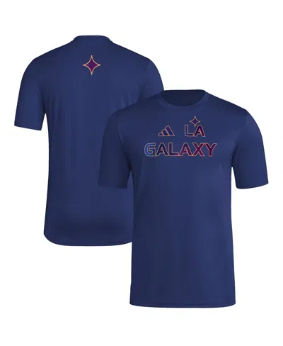 Adidas Originals Men's Navy La Galaxy 2025 Jersey Hook Aeroready T-shirt In Blue