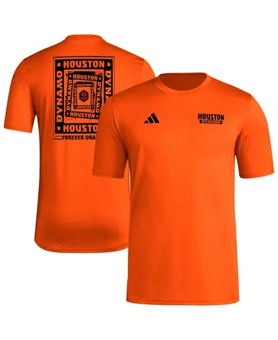 Adidas Originals Men's Orange Houston Dynamo Fc Local Wrap T-shirt